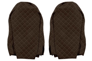 Set Huse Scaune Camion Tir MAN TGX I din 2006-2021, Auto, Model ELEGANCE Q, Culoare Maro, 4x Stickere auto cu MAN - Img 3