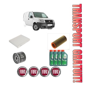 Set Pachet filtre revizie Bosch, 4 litrii ulei Castrol 10W40 FIAT DOBLO Box Body/MPV (223_) 1.6 16V (223ZXD1A) din 2001, 4x Stickere auto cu FIAT