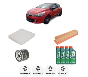 Set Pachet filtre revizie Bosch, 4 litrii ulei Castrol 10W40 RENAULT CLIO IV (BH_) 1.2 LPG 16V din 2012-2015, 4x Stickere auto cu RENAULT - Img 2