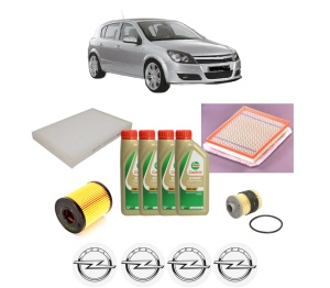 Set Pachet filtre revizie Bosch, 4 litrii ulei Castrol 5W40 OPEL ASTRA H (A04) 1.3 CDTI (L48) din 2005-2010, 4x Stickere auto cu OPEL - Img 2
