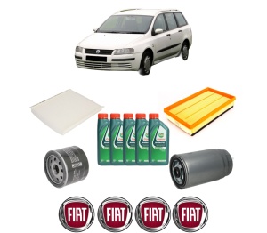 Set Pachet filtre revizie Bosch, 5 litrii ulei Castrol 10W40 FIAT STILO Multi Wagon (192_) 1.9 D Multijet din 2005-2008, 4x Stickere auto cu FIAT - Img 2