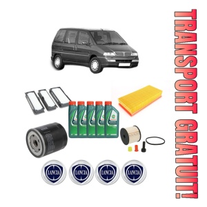 Set Pachet filtre revizie Bosch, 5 litrii ulei Castrol 10W40 LANCIA ZETA (22_) 2.0 JTD 16V (220.AR5OOL) din 2001-2003, 4x Stickere auto cu LANCIA