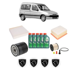 Set Pachet filtre revizie Bosch, 5 litrii ulei Castrol 10W40 PEUGEOT PARTNER MPV (5_, G_) 2.0 HDi 4x4 din 2004-2005, 4x Stickere auto cu PEUGEOT - Img 2
