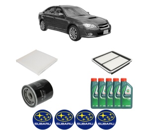 Set Pachet filtre revizie Bosch, 5 litrii ulei Castrol 10W40 SUBARU LEGACY IV (BL) 2.0 AWD (BL5) din 2005-2009, 4x Stickere auto cu SUBARU - Img 2