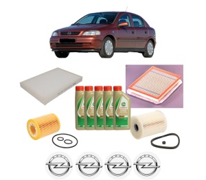 Set Pachet filtre revizie Bosch, 5 litrii ulei Castrol 5W40 OPEL ASTRA G CLASSIC (T98) 1.7 CDTI (F08, F48) din 2004-2009, 4x Stickere auto cu OPEL - Img 2