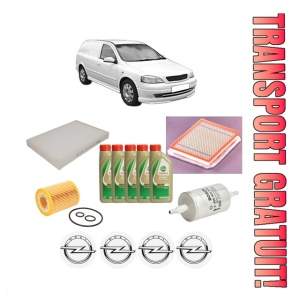 Set Pachet filtre revizie Bosch, 5 litrii ulei Castrol 5W40 OPEL ASTRA G Estate Van (F70) 1.7 CDTi (F70) din 2003-2004, 4x Stickere auto cu OPEL