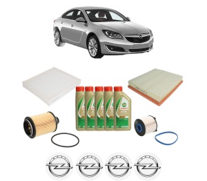 Set Pachet filtre revizie Bosch, 5 litrii ulei Castrol 5W40 OPEL INSIGNIA A (G09) 2.0 CDTI (68) din 2008-2017, 4x Stickere auto cu OPEL - Img 2