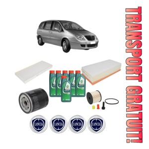 Set Pachet filtre revizie Bosch, 6 litrii ulei Castrol 10W40 LANCIA PHEDRA (179_) 2.0 JTD (179.AXE1A) din 2003-2010, 4x Stickere auto cu LANCIA