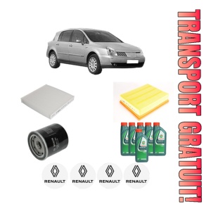 Set Pachet filtre revizie Bosch, 6 litrii ulei Castrol 10W40 RENAULT VEL SATIS (BJ0_) 3.5 V6 (BJ0R, BJ0V, BJ0U) din 2002, 4x Stickere auto cu RENAULT