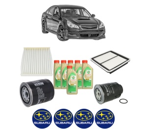 Set Pachet filtre revizie Bosch, 6 litrii ulei Castrol 5W30 SUBARU LEGACY V (BM) 2.0 D AWD (BMD) din 2009-2014, 4x Stickere auto cu SUBARU - Img 2