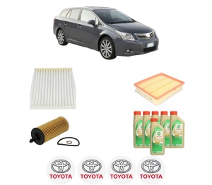 Set Pachet filtre revizie Bosch, 6 litrii ulei Castrol 5W30 TOYOTA AVENSIS Estate (_T27_) 1.6 D4-D (WWT270_) din 2015-2018, 4x Stickere auto cu TOYOTA - Img 2