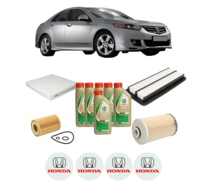 Set Pachet filtre revizie Bosch, 6 litrii ulei Castrol 5W40 HONDA ACCORD VIII (CU) 2.2 i-DTEC (CU3) din 2008-2015, 4x Stickere auto cu HONDA - Img 2