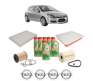 Set Pachet filtre revizie Bosch, 6 litrii ulei Castrol 5W40 OPEL ASTRA H (A04) 1.7 CDTI (L48) din 2007-2014, 4x Stickere auto cu OPEL - Img 2