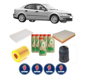 Set Pachet filtre revizie Bosch, 6 litrii ulei Castrol 5W40 SAAB 9-3 (YS3F, E79, D79, D75) 1.9 TiD din 2004-2015, 4x Stickere auto cu SAAB - Img 2