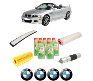 Set Pachet filtre revizie Bosch, 7 litrii ulei Castrol 5W30 BMW Seria 3 Convertible (E46) 330 Cd din 2005-2007, 4x Stickere auto cu BMW - Img 2