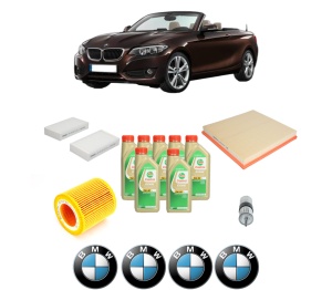 Set Pachet filtre revizie Bosch, 7 litrii ulei Castrol 5W30 BMW Seria X4 (F26) M 40 i din 2015-2018, 4x Stickere auto cu BMW - Img 2