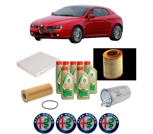 Set Pachet filtre revizie Bosch, 7 litrii ulei Castrol 5W40 ALFA ROMEO BRERA (939_) 2.4 JTDM 20V (939DXD1B, 939DXM1B) din 2007-2011, 4x Stickere auto cu ALFA ROMEO - Img 2