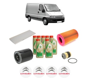 Set Pachet filtre revizie Bosch, 7 litrii ulei Castrol 5W40 CITROEN JUMPER I Van (244) 2.8 HDi 4x4 din 2002-2006, 4x Stickere auto cu CITROEN - Img 2