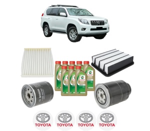 Set Pachet filtre revizie Bosch, 8 litrii ulei Castrol 0W20 TOYOTA LAND CRUISER PRADO (_J15_) 2.8 D-4D (GDJ155, GDJ150) din 2020, 4x Stickere auto cu TOYOTA - Img 2