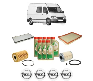 Set Pachet filtre revizie Bosch, 8 litrii ulei Castrol 5W40 OPEL MOVANO A Van (X70) 3.0 DTI (FD) din 2003, 4x Stickere auto cu OPEL - Img 2