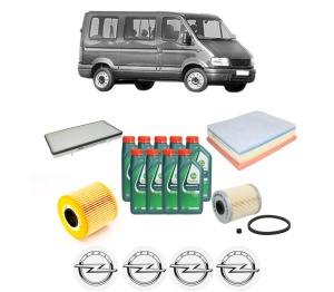 Set Pachet filtre revizie Bosch, 9 litrii ulei Castrol 10W40 OPEL MOVANO A Bus (X70) 2.5 DTI (JD) din 2001, 4x Stickere auto cu OPEL - Img 2