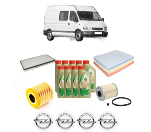 Set Pachet filtre revizie Bosch, 9 litrii ulei Castrol 5W40 OPEL MOVANO A Van (X70) 2.2 DTI (FD) din 2000, 4x Stickere auto cu OPEL - Img 2