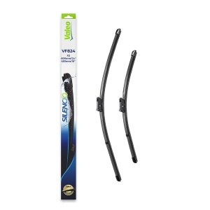 Set stergatoare ALFA ROMEO GIULIA (952_) din 2015-2022, pentru parbriz auto, 2 bucati, Valeo Silencio Xtrm, din cauciuc siliconat rezistent, 4 Stickere Auto ALFA ROMEO v36735