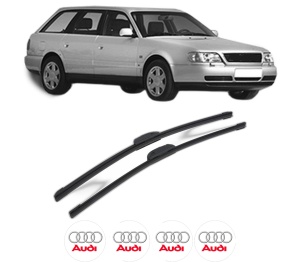 Set stergatoare AUDI A6 C4 Avant (4A5) din 1994-1997, pentru parbriz auto, 2 bucati, Bosch Aerotwin Retrofit, din cauciuc siliconat rezistent, 4 Stickere Auto AUDI - Img 1