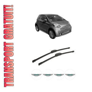 Set stergatoare auto ASTON MARTIN CYGNET din 2011-2013, pentru parbriz auto, 2 bucati, Bosch Aerotwin Retrofit, din cauciuc siliconat rezistent, 4 Stickere Auto ASTON MARTIN