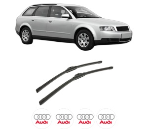 Set stergatoare auto AUDI A4 B6 Avant (8E5) din 2001-2004, pentru parbriz auto, 2 bucati, Bosch Aerotwin, din cauciuc siliconat rezistent, 4 Stickere Auto AUDI - Img 2