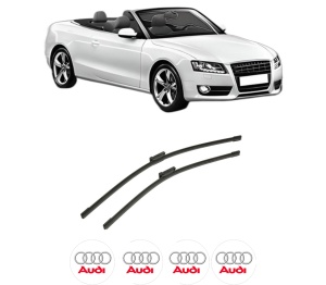 Set stergatoare auto AUDI A5 Convertible (8F7) din 2009-2017, pentru parbriz auto, 2 bucati, Bosch Aerotwin, din cauciuc siliconat rezistent, 4 Stickere Auto AUDI - Img 2
