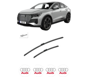Set stergatoare auto AUDI Q4 E-TRON Sportback (F4N) din 2021, pentru parbriz auto, 2 bucati, Bosch Aerotwin, din cauciuc siliconat rezistent, 4 Stickere Auto AUDI - Img 2
