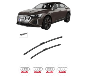 Set stergatoare auto AUDI Q8 E-TRON Sportback (GET) din 2022, pentru parbriz auto, 2 bucati, Bosch Aerotwin, din cauciuc siliconat rezistent, 4 Stickere Auto AUDI - Img 2