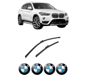 Set stergatoare auto BMW Seria X1 Van (F48) din 2015-2022, pentru parbriz auto, 2 bucati, Bosch Aerotwin, din cauciuc siliconat rezistent, 4 Stickere Auto BMW Seria - Img 2