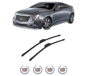 Set stergatoare auto CADILLAC CTS Coupe din 2008-2014, pentru parbriz auto, 2 bucati, Bosch Aerotwin Retrofit, din cauciuc siliconat rezistent, 4 Stickere Auto CADILLAC - Img 2