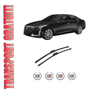 Set stergatoare auto CADILLAC CTS din 2002-2015, pentru parbriz auto, 2 bucati, Bosch Aerotwin Retrofit, din cauciuc siliconat rezistent, 4 Stickere Auto CADILLAC