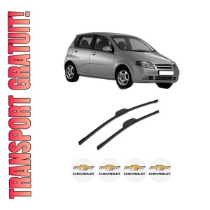Set stergatoare auto CHEVROLET AVEO / KALOS Hatchback (T200) din 2003-2008, pentru parbriz auto, 2 bucati, Bosch Aerotwin Retrofit, din cauciuc siliconat rezistent, 4 Stickere Auto CHEVROLET