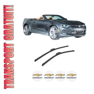 Set stergatoare auto CHEVROLET CAMARO Convertible din 2011-2016, pentru parbriz auto, 2 bucati, Bosch Aerotwin Retrofit, din cauciuc siliconat rezistent, 4 Stickere Auto CHEVROLET