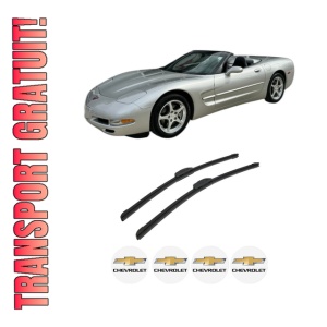 Set stergatoare auto CHEVROLET CORVETTE (C6) din 2004-2013, pentru parbriz auto, 2 bucati, Bosch Aerotwin Retrofit, din cauciuc siliconat rezistent, 4 Stickere Auto CHEVROLET