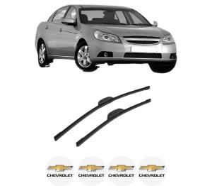 Set stergatoare auto CHEVROLET EPICA (KL1_) din 2005-2011, pentru parbriz auto, 2 bucati, Bosch Aerotwin Retrofit, din cauciuc siliconat rezistent, 4 Stickere Auto CHEVROLET - Img 2