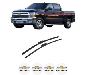 Set stergatoare auto CHEVROLET SILVERADO 2500 HD Crew Cab Pickup din 2008-2013, pentru parbriz auto, 2 bucati, Bosch Aerotwin Retrofit, din cauciuc siliconat rezistent, 4 Stickere Auto CHEVROLET - Img 2