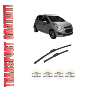 Set stergatoare auto CHEVROLET SPARK Hatchback Van (M200, M250) din 2007-2014, pentru parbriz auto, 2 bucati, Bosch Aerotwin Retrofit, din cauciuc siliconat rezistent, 4 Stickere Auto CHEVROLET