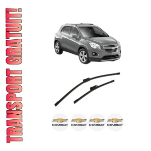 Set stergatoare auto CHEVROLET TRAX din 2012-2015, pentru parbriz auto, 2 bucati, Bosch Aerotwin Multi, din cauciuc siliconat rezistent, 4 Stickere Auto CHEVROLET
