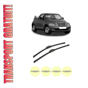 Set stergatoare auto CHRYSLER PT CRUISER Convertible din 2004-2008, pentru parbriz auto, 2 bucati, Bosch Aerotwin Retrofit, din cauciuc siliconat rezistent, 4 Stickere Auto CHRYSLER