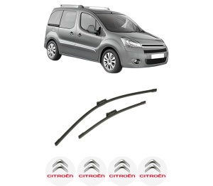 Set stergatoare auto CITROEN BERLINGO MULTISPACE (B9) din 2008-2021, pentru parbriz auto, 2 bucati, Bosch Aerotwin, din cauciuc siliconat rezistent, 4 Stickere Auto CITROEN - Img 2