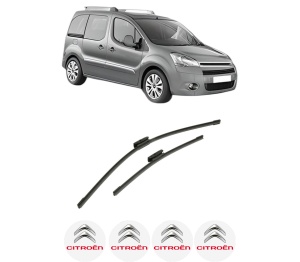 Set stergatoare auto CITROEN BERLINGO MULTISPACE (B9) din 2008-2021, pentru parbriz auto, 2 bucati, Bosch Aerotwin Multi, din cauciuc siliconat rezistent, 4 Stickere Auto CITROEN - Img 2