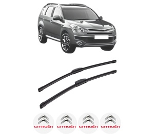 Set stergatoare auto CITROEN C-CROSSER ENTERPRISE (VU_, VV_) din 2009, pentru parbriz auto, 2 bucati, Bosch Aerotwin Retrofit, din cauciuc siliconat rezistent, 4 Stickere Auto CITROEN - Img 2