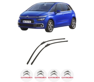 Set stergatoare auto CITROEN C4 SPACETOURER (3D_) din 2018-2019, pentru parbriz auto, 2 bucati, Bosch Aerotwin, din cauciuc siliconat rezistent, 4 Stickere Auto CITROEN - Img 2