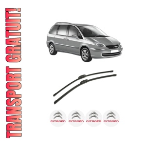 Set stergatoare auto CITROEN C8 (EA_, EB_) din 2002-2012, pentru parbriz auto, 2 bucati, Bosch Aerotwin Retrofit, din cauciuc siliconat rezistent, 4 Stickere Auto CITROEN
