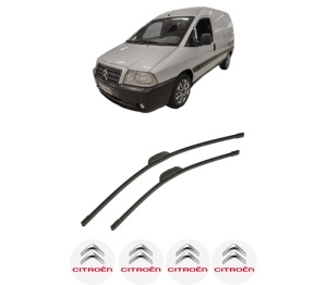 Set stergatoare auto CITROEN JUMPY II Platform/Chassis din 2006-2016, pentru parbriz auto, 2 bucati, Bosch Aerotwin Retrofit, din cauciuc siliconat rezistent, 4 Stickere Auto CITROEN - Img 2